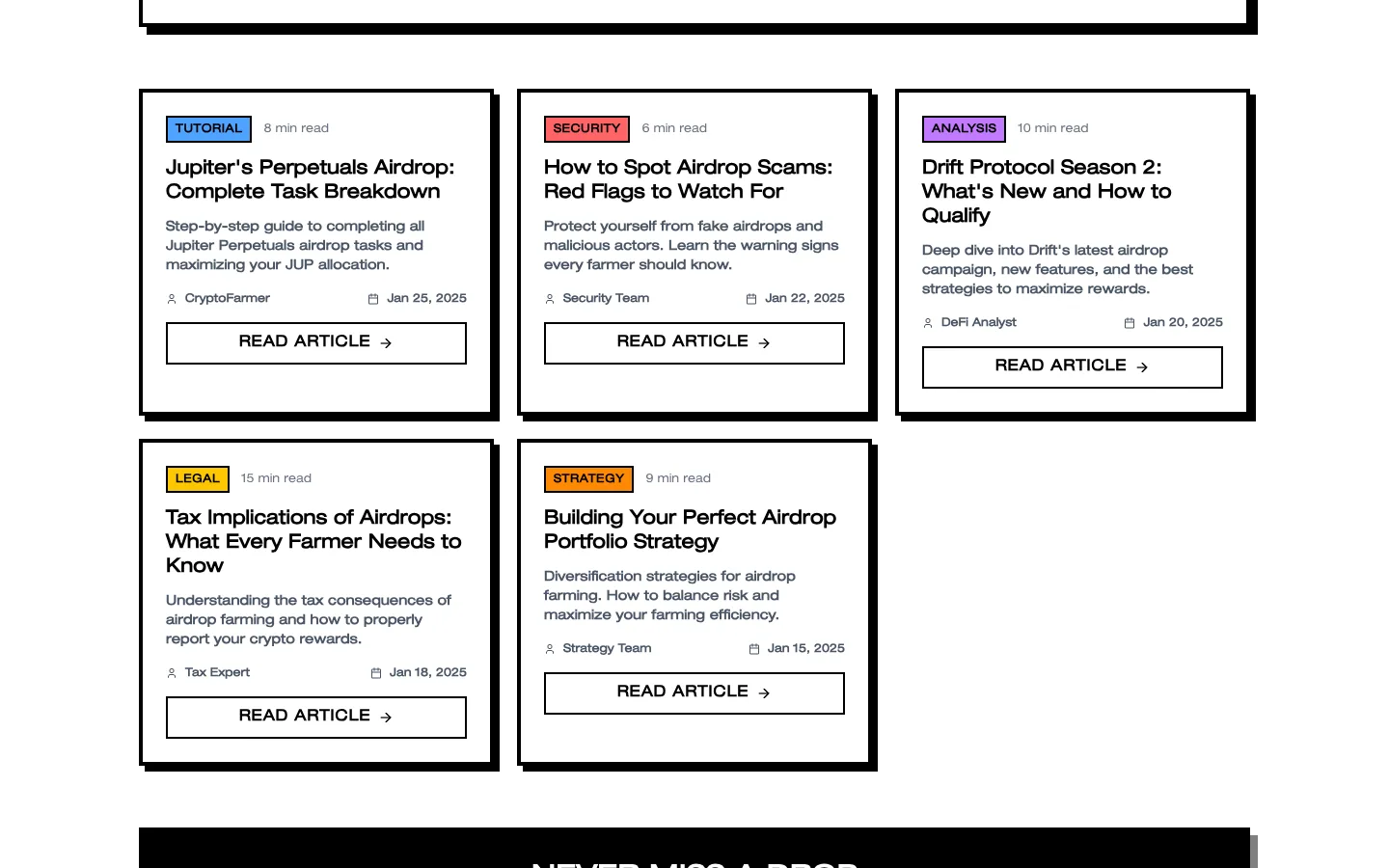 AIRDROPFARM website, screen 7