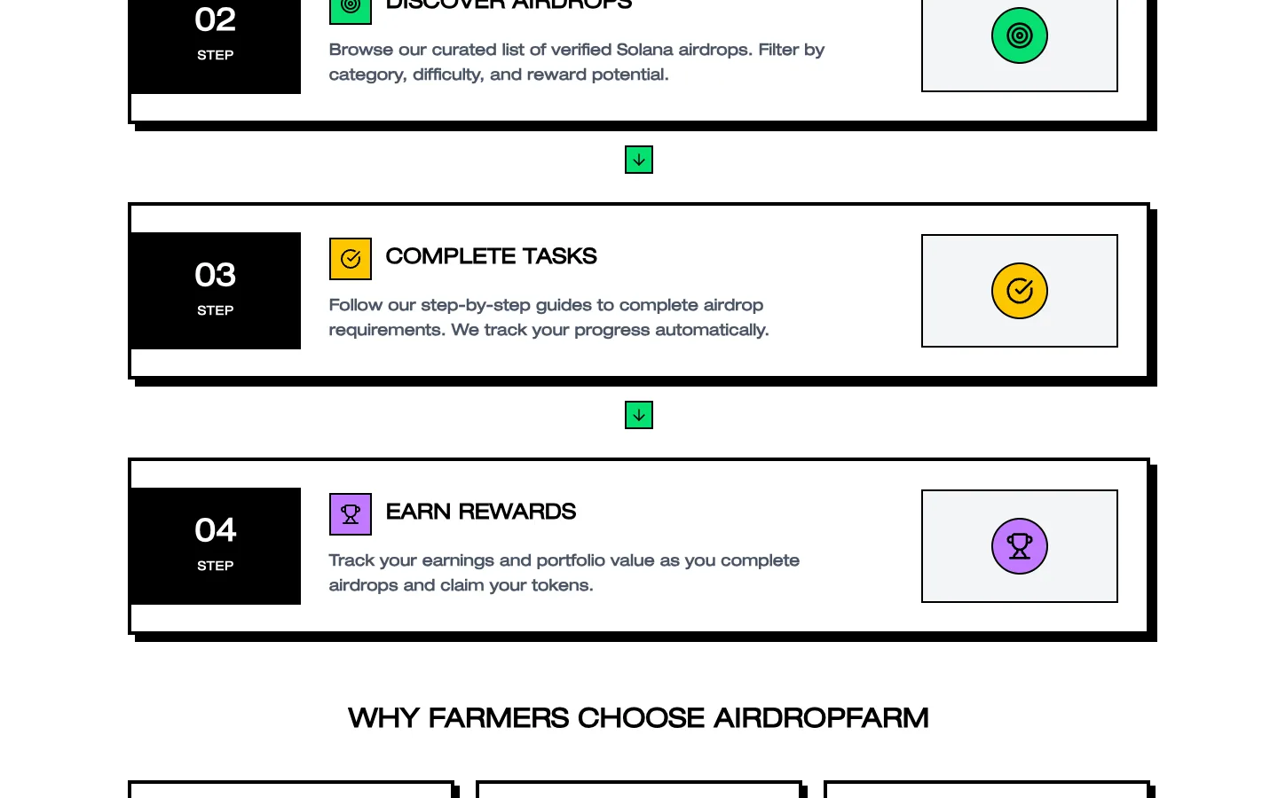 AIRDROPFARM website, screen 9