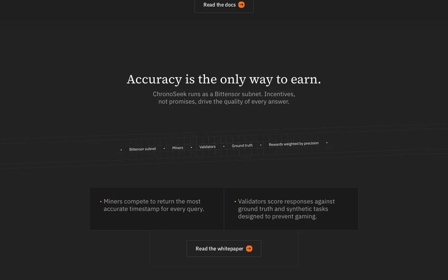 CHRONOSEEK website, screen 4