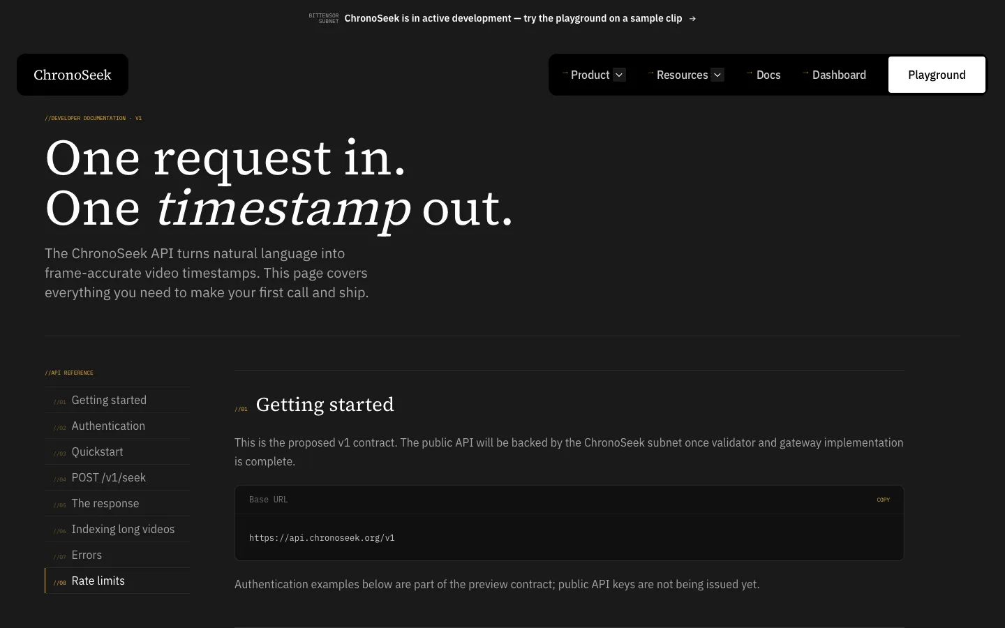 CHRONOSEEK website, screen 8