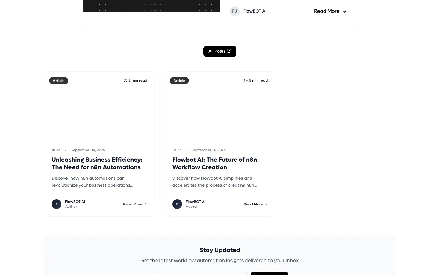 FLOWBOT AI website, screen 6