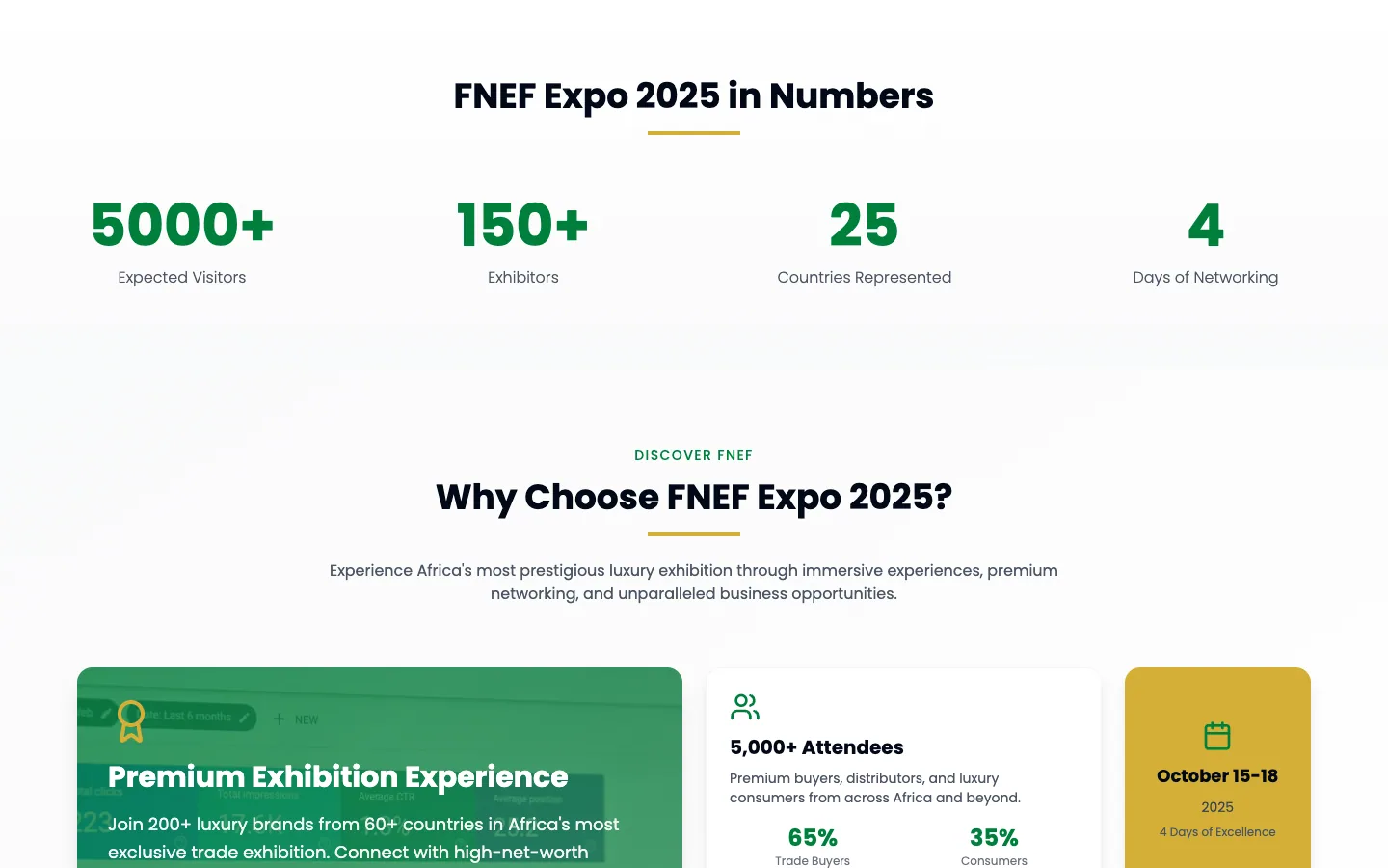 FNEF EXPO 2025 website, screen 2