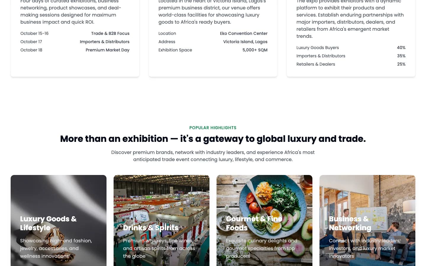 FNEF EXPO 2025 website screen
