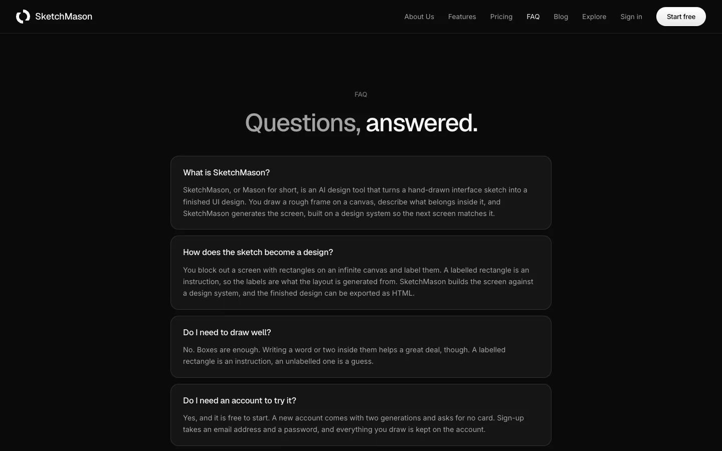 SKETCHMASON website, screen 7