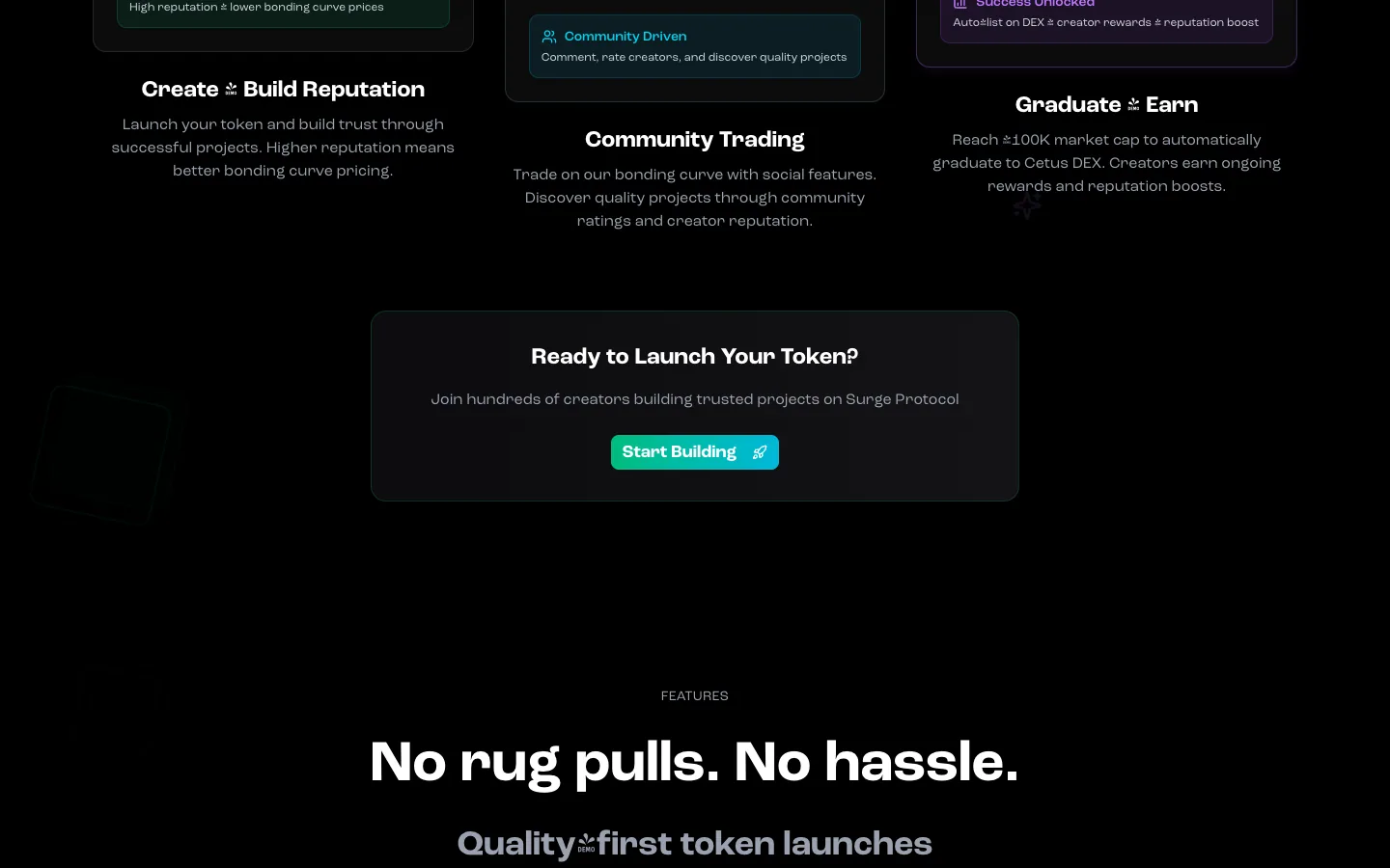 SURGE website, screen 3