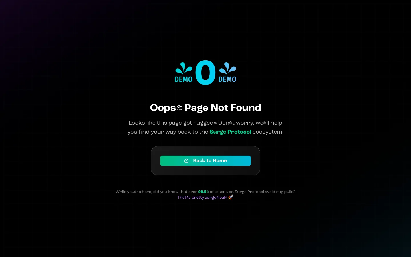 SURGE website, screen 5
